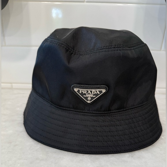 Prada Accessories - Prada Black Bucket Hat - size medium